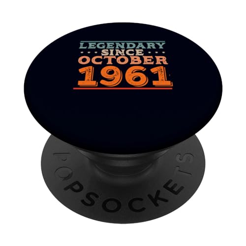 Consigue ahora Legendario desde octubre 1961 Retro Vintage Fiesta Cumpleaños cumpleaños PopSockets PopGrip Intercambiable Rebajas 2024 | regaloscumple.com