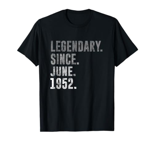 Comprar 1952 73 Legendario desde junio 1952 73 cumpleaños Vintage Camiseta Cumpleaños Ofertas 2025 | regaloscumple.com