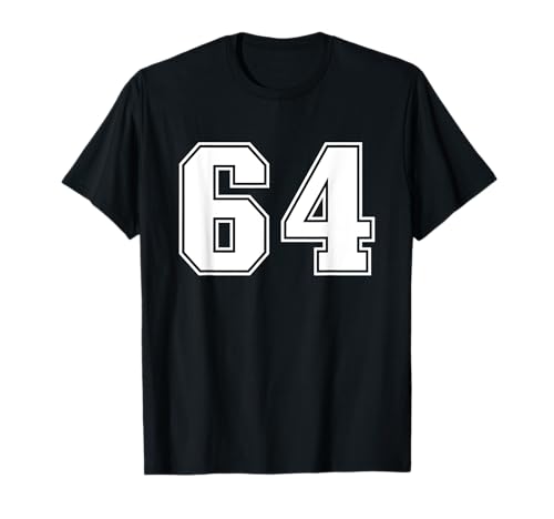 Comprar Número 64 - Camiseta deportiva con número Catálogo la suerte Camiseta Ofertas 2025 | regaloscumple.com