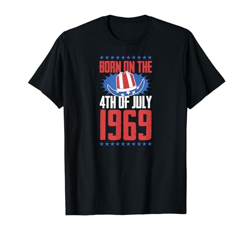 Comprar Nacido el 4 julio 1969 Año nacimiento USA Fiesta Catálogo cumpleaños Camiseta Top Precio 2025 | regaloscumple.com
