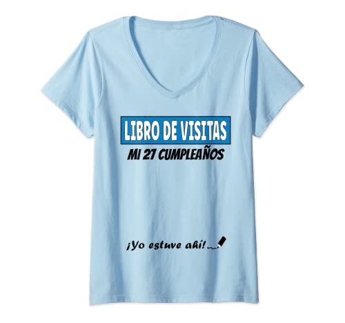 Consigue ahora Mujer Libro De Visitas Promoción - 27 Años Cumpleaños Divertido Regalo 1994 Camiseta Cuello V Ofertas 2024 | regaloscumple.com