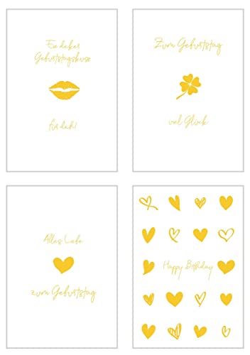 Comprar en Amazon Edition Seidel Set   20 tarjetas   cumpleaños exclusivas con sobre  tarjeta   felicitación   cumpleaños  tarjeta   felicitación   cumpleaños para hombre y mujer  texto en alemán Happy