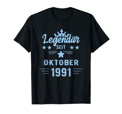 Consigue ahora 30 cumpleaños en octubre 1991 BlackFriday Camiseta Rebajas 2024 | regaloscumple.com