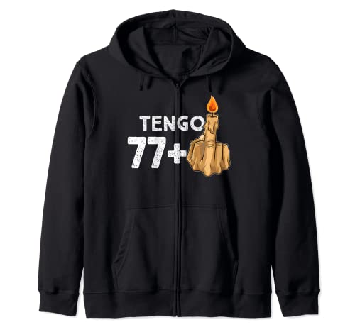 Consigue ahora 77+1 Dedo Cumpleaños Medio Vela De Cumpleaños Para El 78º Cumpleaños Sudadera con Capucha Rebajas 2025 | regaloscumple.com