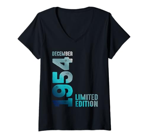 Consigue ahora Mujer Diciembre 1954 Catálogo Edición Limitada 1954 Cumpleaños 1954 Camiseta Cuello V Rebajas 2024 | regaloscumple.com