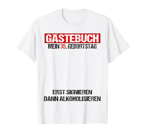 Comprar Libro Ideas para regalar visitas 35 cumpleaños hombre mujer divertido 35 cumpleaños decoración Camiseta Top Precio 2024 | regaloscumple.com