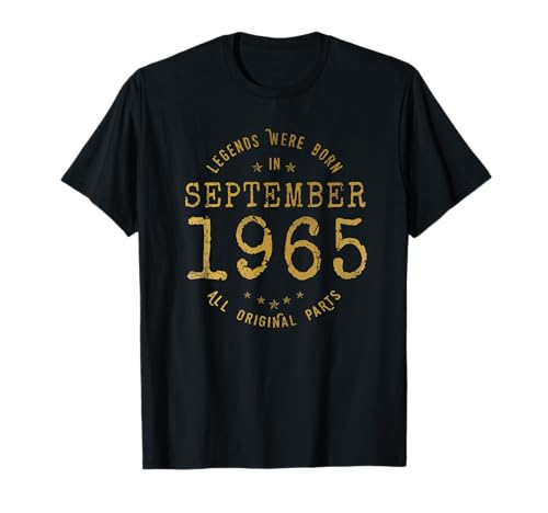 Comprar Legends Ideas para regalar Were Born In September 1965 Cumpleaños Camiseta Rebajas 2025 | regaloscumple.com