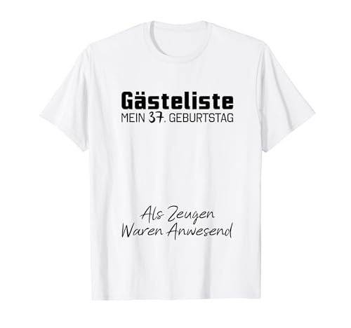 Comprar Gästeliste Mein 37. Geburtstag Libro visitas Firma Camiseta Promoción Rebajas 2024 | regaloscumple.com