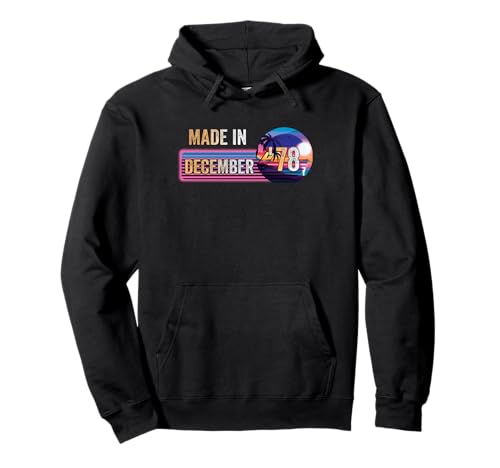 Consigue ahora Hecho en diciembre 1978 Impresionante desde 1978 cumpleaños vintage Sudadera con Capucha Top Regalos Precio 2025 | regaloscumple.com