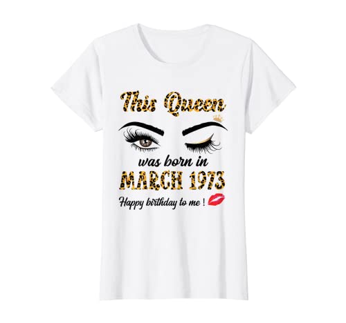 Consigue ahora Mujer Reina Leopardo Nacida En Marzo 1973 Linda 49 Cumpleaños Chica Camiseta Navidad Rebajas 2025 | regaloscumple.com
