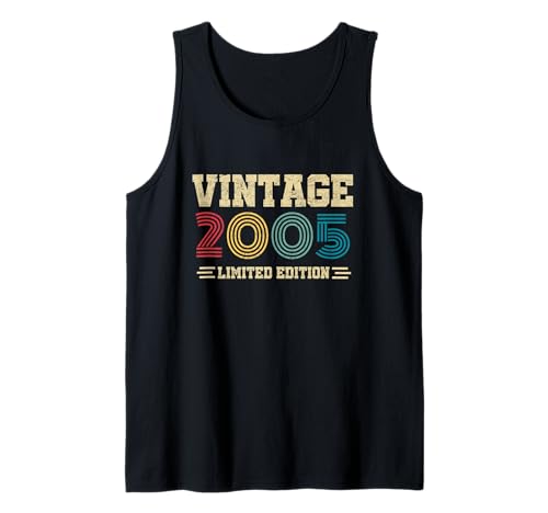 Consigue ahora Regalos 20 años Vintage 2005 Edición Limitada 20 Cumpleaños Camiseta sin Mangas Ideas para regalar Ofertas 2025 | regaloscumple.com