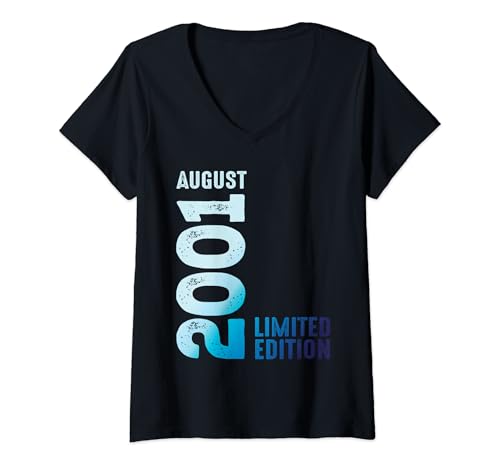Consigue ahora Mujer Agosto 2001 Año 2001 BlackFriday Retro 2001 Vintage Edición Limitada Camiseta Cuello V Top Precio 2024 | regaloscumple.com