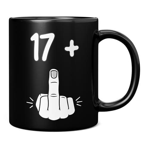 Comprar Mug Monster Taza café gigante cerámica para cumpleaños Navidad número 18 regalo novedoso para 18 cumpleaños 325 ml color negro Rebajas 2025 | regaloscumple.com