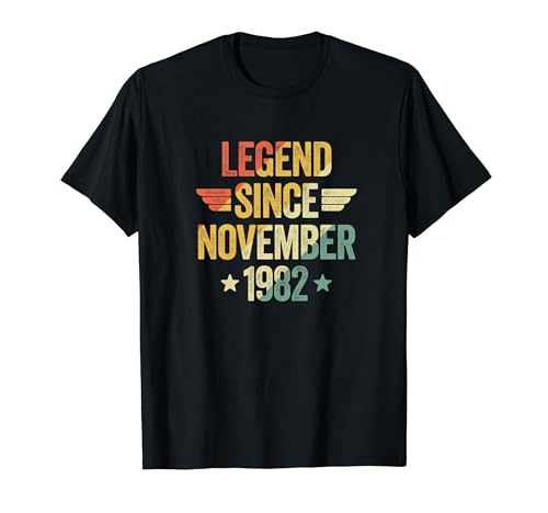 Comprar Legend Since November Ideas para regalar 1982 Camiseta Top Precio 2024 | regaloscumple.com