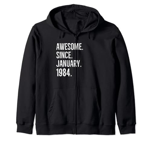 Consigue ahora Impresionante idea cumpleaños edad desde enero 1984 Sudadera con Capucha Catálogo Ofertas 2024 | regaloscumple.com