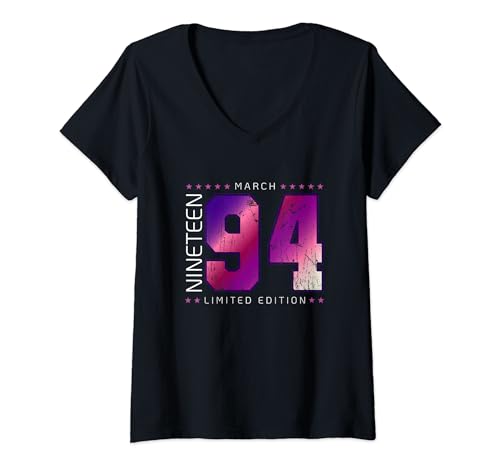 Consigue ahora Cumpleaños Mujer 1994 marzo Mes Año nacimiento Cumpleaños Camiseta Cuello V Ofertas 2024 | regaloscumple.com