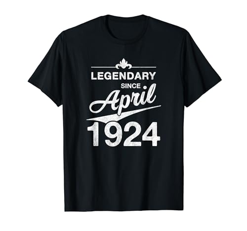 Comprar 100 cumpleaños Nacido en Abril 1924 Vintage 100 años Camiseta BlackFriday Ofertas 2024 | regaloscumple.com