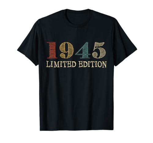 Consigue ahora 80 cumpleaños hombre Catálogo mujer 80 años 1945 decoración divertido regalo Camiseta Ofertas 2025 | regaloscumple.com