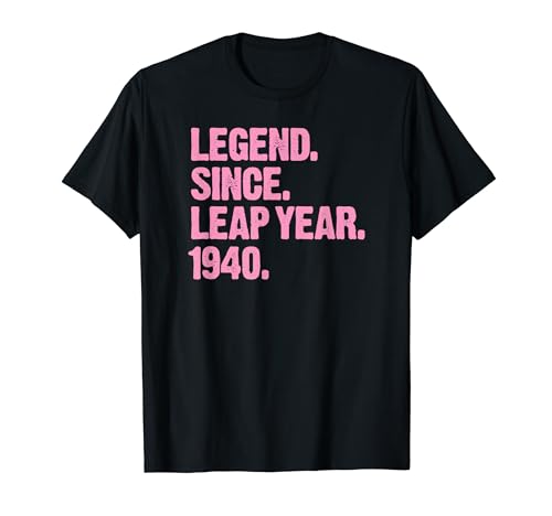 Consigue ahora Leyenda desde el año bisiesto Navidad 1940 Febrero 29 Fiesta cumpleaños Camiseta Rebajas 2025 | regaloscumple.com