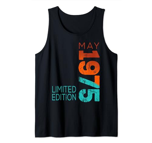 Consigue Cumpleaños ahora Mayo 1975 Año 1975 Retro 1975 Vintage 1975 Edición Camiseta sin Mangas Rebajas 2024 | regaloscumple.com