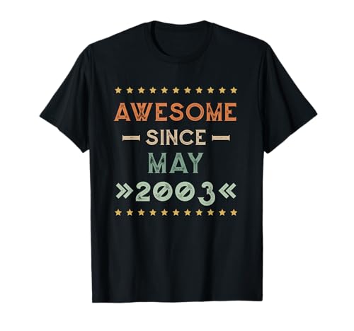 Consigue ahora Awesome Since May 2003 Birthday Design Camiseta Ideas para regalar Ofertas 2025 | regaloscumple.com