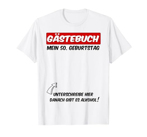 Consigue ahora 50 cumpleaños libro BlackFriday visitas 50 años lista invitados cumpleaños Camiseta Rebajas 2025 | regaloscumple.com