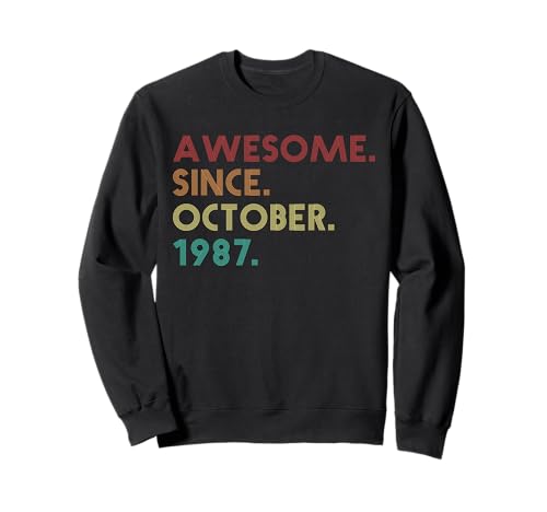 Comprar Impresionante desde octubre 1987 Funny 37 cumpleaños Catálogo Sudadera Rebajas 2024 | regaloscumple.com