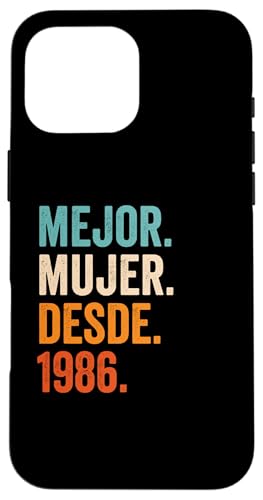 Consigue ahora Mejor Mujer Desde 1986 | 39 aniversario boda 39 Ideas para regalar años Carcasa para iPhone 16 Pro Max Top Precio 2025 | regaloscumple.com