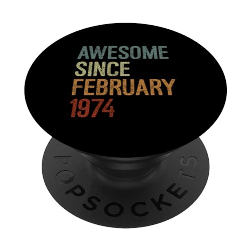 Comprar Impresionante desde febrero 1974 regalo Navidad cumpleaños divertido retro PopSockets PopGrip Intercambiable Rebajas 2024 | regaloscumple.com