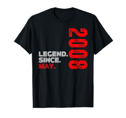 Consigue ahora Nacido Navidad en mayo 2008 Leyenda cumpleaños vintage desde mayo 2008 Camiseta Ofertas 2024 | regaloscumple.com