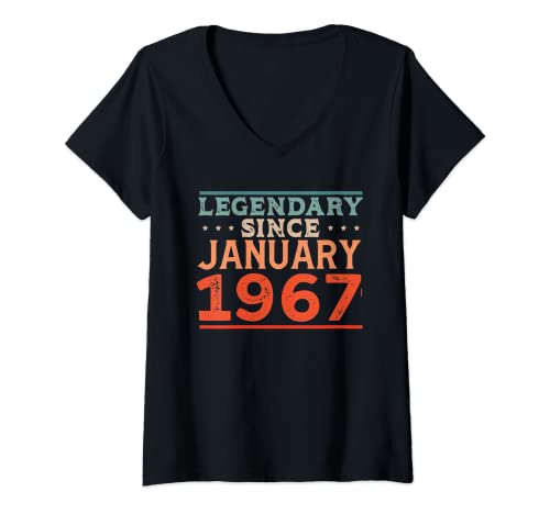Consigue ahora Mujer Legendaria desde enero 1967 Fiesta BlackFriday cumpleaños retro los años 60 Camiseta Cuello V Top Precio 2024 | regaloscumple.com