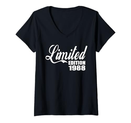 Comprar Mujer Navidad Edición limitada 1988 Cumpleaños 1988 Edición cumpleaños 1988 Camiseta Cuello V Rebajas 2025 | regaloscumple.com