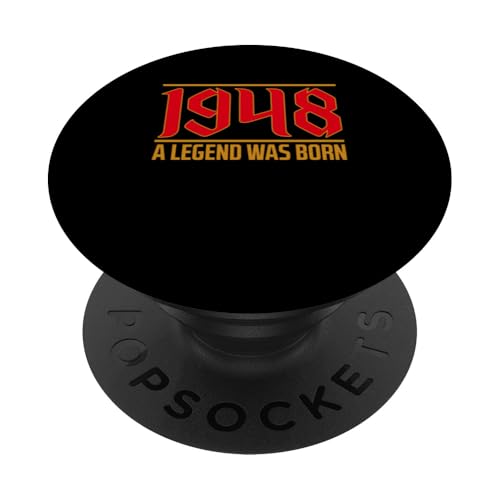 Consigue ahora 1948 A Cumpleaños Legend Was Born Año 1948 Cumpleaños Rock n Roll Heavy PopSockets PopGrip Intercambiable Rebajas 2024 | regaloscumple.com