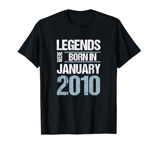 Consigue ahora Las leyendas nacieron en enero 2010 Cumpleaños Camiseta BlackFriday Rebajas 2025 | regaloscumple.com