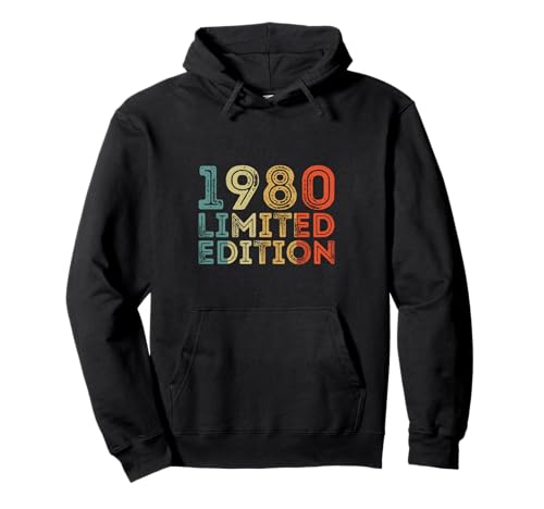Consigue ahora 1980 Cumpleaños Vintage Retro Sudadera Cumpleaños con Capucha Top Precio 2024 | regaloscumple.com