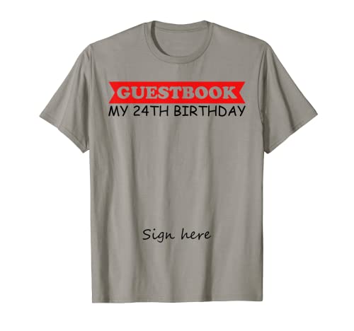 Comprar Libro Cumpleaños visitas - Mi cumpleaños número 24 Camiseta Ofertas 2024 | regaloscumple.com