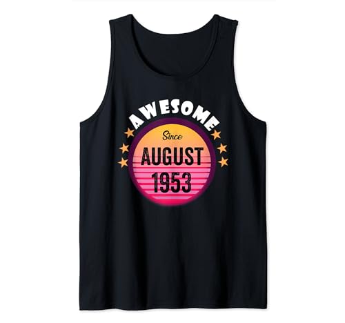 Comprar Impresionante desde agosto 1953 Cumpleaños 1953 Ideas para regalar Agosto Vintage Camiseta sin Mangas Rebajas 2025 | regaloscumple.com