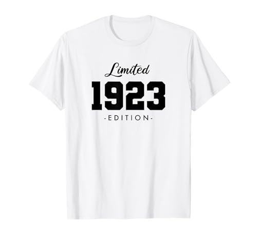 Consigue ahora 101 Ideas para regalar Años Nacido en 1923 Edición Limitada 101 Cumpleaños Camiseta Rebajas 2024 | regaloscumple.com