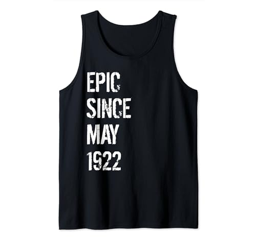 Consigue ahora 102 Cumpleaños Hombres Mujeres Nacidos Mayo 1922 102 Promoción Años Camiseta sin Mangas Ofertas 2024 | regaloscumple.com