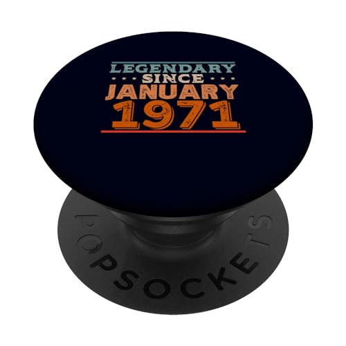 Consigue ahora BlackFriday Legendary desde enero 1971 impresionante fiesta retro cumpleaños PopSockets PopGrip Intercambiable Ofertas 2024 | regaloscumple.com