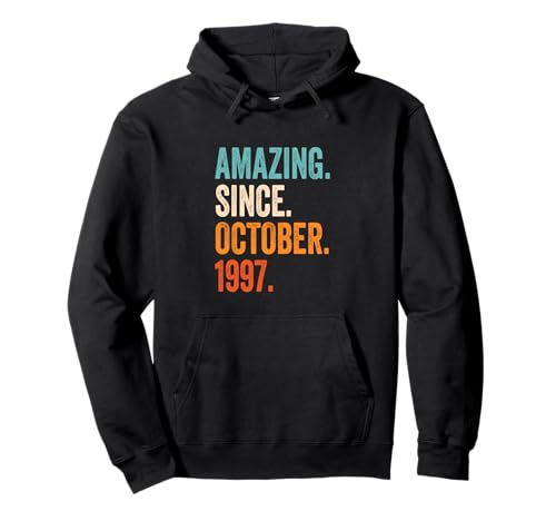 Comprar Amazing Since October 1997 años 27 aniversario Cumpleaños cumpleaños Sudadera con Capucha Rebajas 2024 | regaloscumple.com