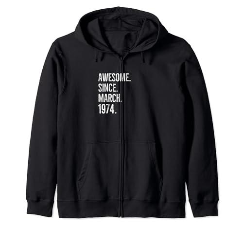 Consigue ahora Impresionante Ideas para regalar desde marzo 1974 Edad Cumpleaños Idea Sudadera con Capucha Top Precio 2024 | regaloscumple.com