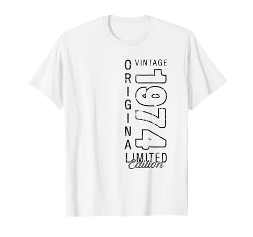 Comprar 50 cumpleaños hombre vintage Catálogo 1974 50 años decoración regalo Camiseta Rebajas 2025 | regaloscumple.com