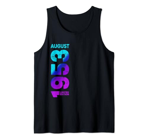 Comprar Edición Limitada Agosto Navidad 1953 Año 1953 Retro 1953 Camiseta sin Mangas Ofertas 2024 | regaloscumple.com