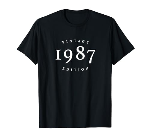 Comprar Edición Regalos Vintage 1987 - Año nacimiento cumpleaños o aniversario Camiseta Rebajas 2024 | regaloscumple.com