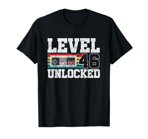 Consigue ahora Nivel 46 Desbloqueado 46 Años Regalo Video Regalos Gamer 46 Cumpleaños Camiseta Rebajas 2025 | regaloscumple.com