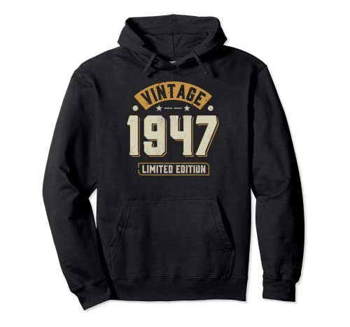 Consigue ahora Regalo vintage cumpleaños 1947 Ideas para regalar Sudadera con Capucha Rebajas 2024 | regaloscumple.com