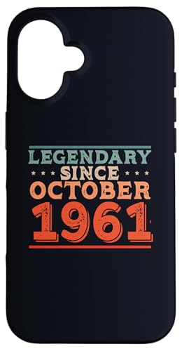 Comprar Carcasa para iPhone 16 Legendario desde octubre 1961 Nacido en la fiesta Cumpleaños cumpleaños los 60 Rebajas 2025 | regaloscumple.com