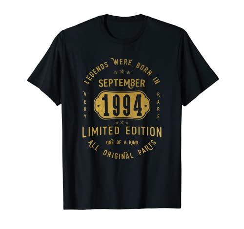Consigue ahora Legends Promoción Were Born In September 1994 Cumpleaños Camiseta Top Precio 2024 | regaloscumple.com