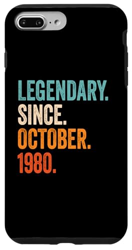 Consigue ahora Carcasa para iPhone 7 Plus/8 Plus Legendary Navidad Since October 1980 años 44 aniversario cumpleaños Ofertas 2024 | regaloscumple.com